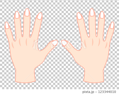 練習美甲的雙手指甲插畫素材 2 123344010