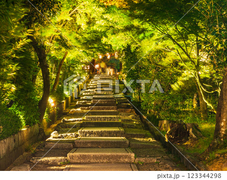 夏の京都　高台寺に続く台所坂 123344298
