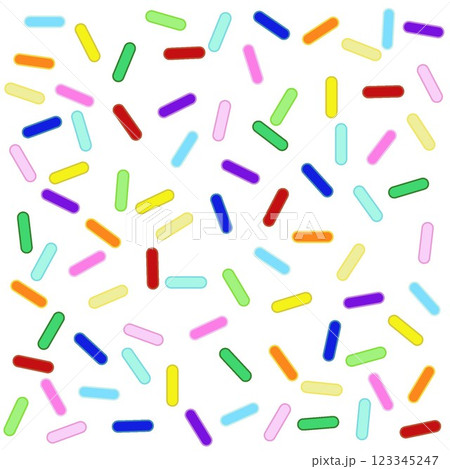 スプリンクル（製菓の飾り）のイラスト 123345247