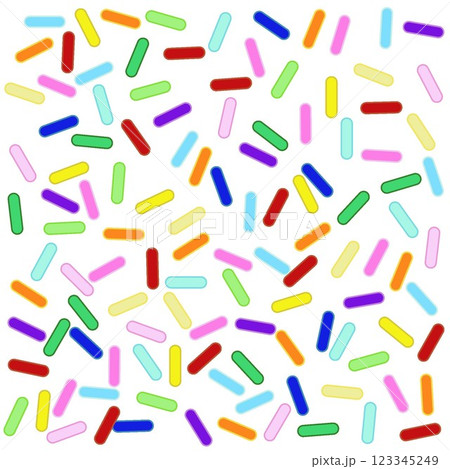 スプリンクル(製菓の飾り)のイラストト スプリンクル(製菓の飾り)のイラストト 123345249
