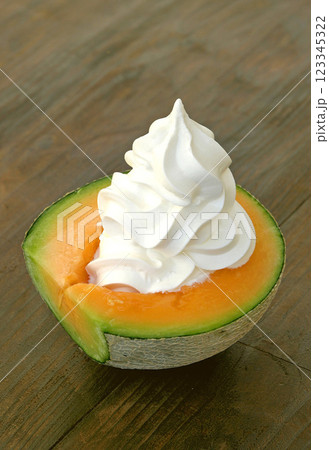 夕張メロンソフトクリーム カットメロンソフト 夕張メロンソフトクリーム カットメロンソフト 123345322