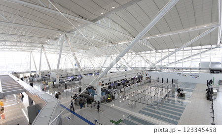 passenger terminal inside Fukuoka airport. it is the main airport in Kyushu island 123345458