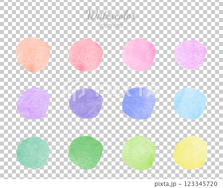 Watercolor texture icon set 123345720