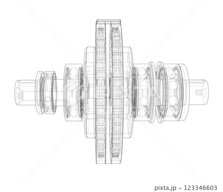 Wave Reducer. Vector illustration, 3d render 123346603