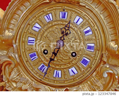 Golden clock Golden clock 123347846