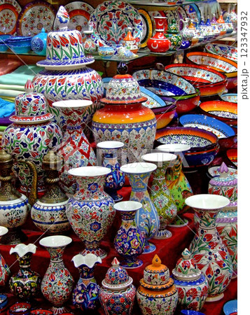 Colorful pottery Colorful pottery 123347932