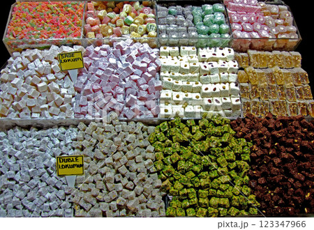 Variety of Turkish delights Variety of Turkish delights 123347966