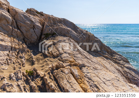 Rocky coast of Patara beach. Turkey Rocky coast of Patara beach. Turkey 123351550