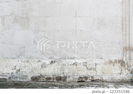 A weathered stone wall texture, showcasing aged architecture 123351586
