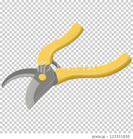 Pruning Shears gardening tool cartoon isometric 123351830