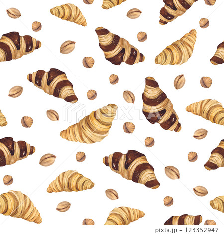 Watercolor illustration of of baking. Hand-drawn pattern from isolated clip art on a white background. Bright and appetizing pictures of realistic watercolor buns for menus, signs, packaging, textiles Watercolor illustration of of baking. Hand-drawn pattern from isolated clip art on a white background. Bright and appetizing pictures of realistic watercolor buns for menus, signs, packaging, textiles 123352947