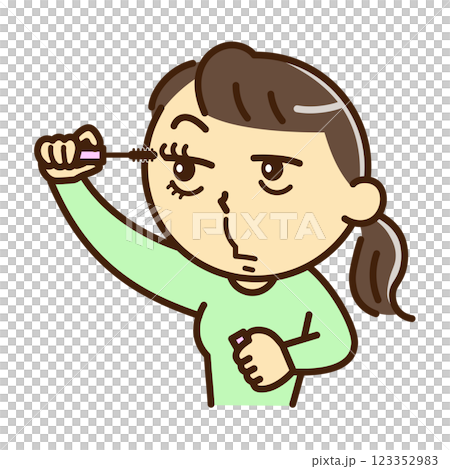 A woman doing mascara A woman doing mascara 123352983