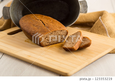 Warm Bread with a Golden Crust Warm Bread with a Golden Crust 123353219