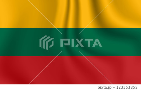 Flag of Lithuania. Lithuanian national symbol in official colors. Template icon. Abstract vector background Flag of Lithuania. Lithuanian national symbol in official colors. Template icon. Abstract vector background 123353855