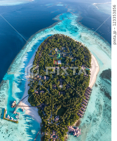 Aerial views of Gaafu Dhaalu Atoll Maguhdhuvaa Island, Maldives Aerial views of Gaafu Dhaalu Atoll Maguhdhuvaa Island, Maldives 123353856