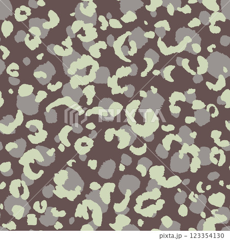 Abstract modern leopard seamless pattern. Animals trendy background. Color decorative vector stock illustration for print, card, postcard, fabric, textile. Modern ornament of stylized skin 123354130