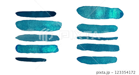 Blue watercolor brush strokes. Abstract grunge color paint textures. Banner art collection. Multicolored aquarelle stains border template Blue watercolor brush strokes. Abstract grunge color paint textures. Banner art collection. Multicolored aquarelle stains border template 123354172