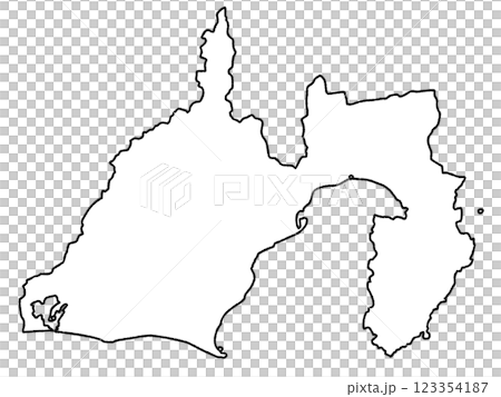 靜岡縣中部地區的略顯鬆散的白色地圖 靜岡縣中部地區的略顯鬆散的白色地圖 123354187