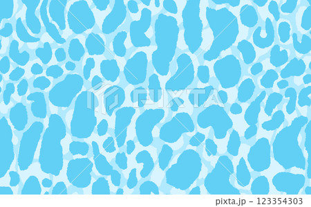 Abstract modern leopard seamless pattern. Animals trendy background. Blue decorative vector stock illustration for print, card, postcard, fabric, textile. Modern ornament of stylized skin 123354303