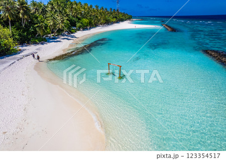 View of Fulidhoo island in the Maldives View of Fulidhoo island in the Maldives 123354517