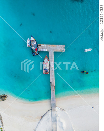 View of Fulidhoo island in the Maldives 123354528