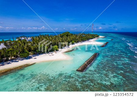 View of Fulidhoo island in the Maldives View of Fulidhoo island in the Maldives 123354572