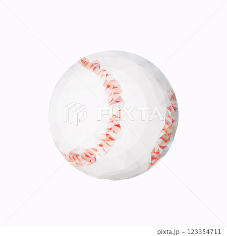 Baseball ball, isolated vector low polygonal illustration 123354711