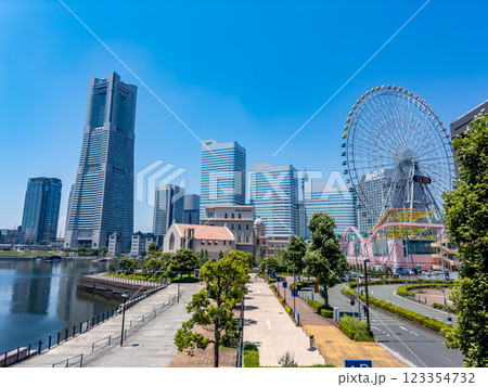 Yokohama skyline by day in Kanagawa, Yokohama, Japan Yokohama skyline by day in Kanagawa, Yokohama, Japan 123354732