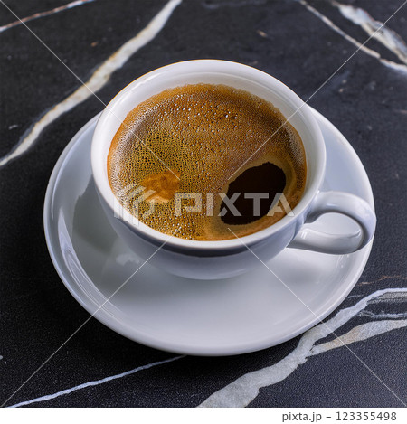 Simple White Cup of Coffee Delight 123355498