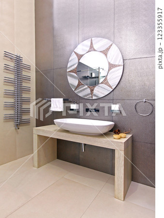 Sparkling mirror bathroom Sparkling mirror bathroom 123355917