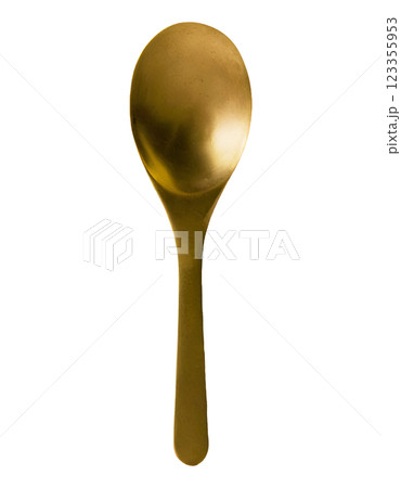 Bronze spoon on a transparent background, PNG image without background 123355953