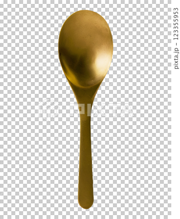 Bronze spoon on a transparent background, PNG image without background Bronze spoon on a transparent background, PNG image without background 123355953