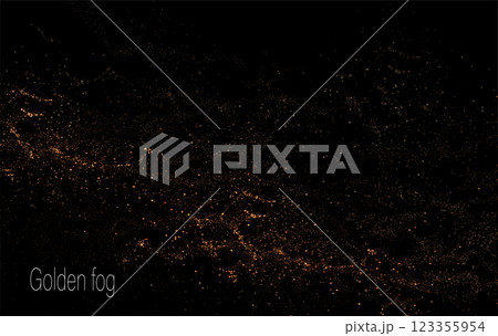 Isolated illustration of gold color, wavy glitter tinsel, design element Isolated illustration of gold color, wavy glitter tinsel, design element 123355954