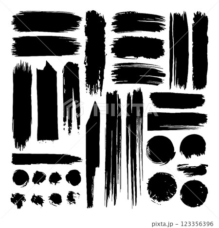 A diverse set of hand-painted brush strokes with bold, textured ink. These organic and free-flowing marks are perfect for abstract designs and modern graphic projects. A diverse set of hand-painted brush strokes with bold, textured ink. These organic and free-flowing marks are perfect for abstract designs and modern graphic projects. 123356396