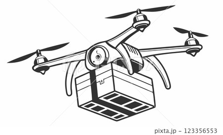 drone with camera outline icon 123356553