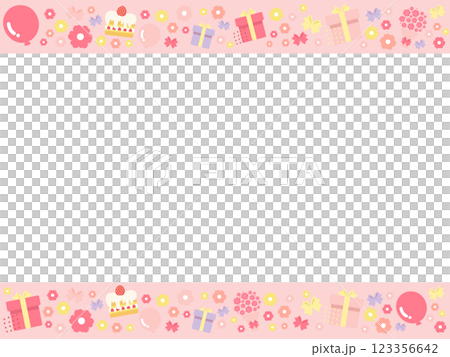 Birthday party frame illustration 123356642