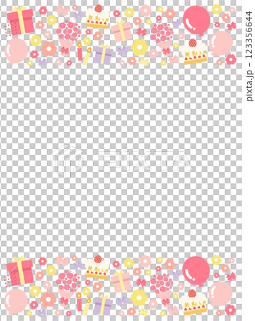 Birthday party frame illustration 123356644
