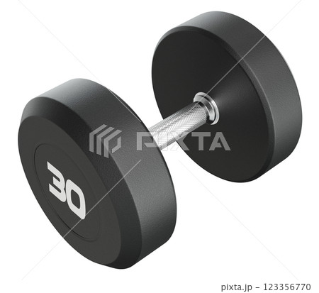 Blank Round Rubber Dumbbell with number 30, weightlifting gym equipment Blank Round Rubber Dumbbell with number 30, weightlifting gym equipment 123356770