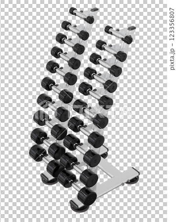 Gym Dumbbell rack, a stand for weightlifting gym equipment 123356807