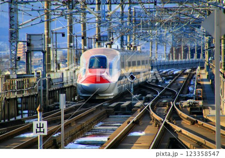 春近し雪解け待つ陸奥路を行く… 『こまち』E6系・盛岡駅にて駅にて 春近し雪解け待つ陸奥路を行く… 『こまち』E6系・盛岡駅にて駅にて 123358547