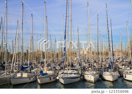 beautiful ships and boats are moored near the shore beautiful ships and boats are moored near the shore 123358896