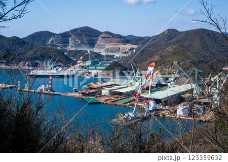 日本の兵庫県相生市の遠見山の美しい風景 123359632