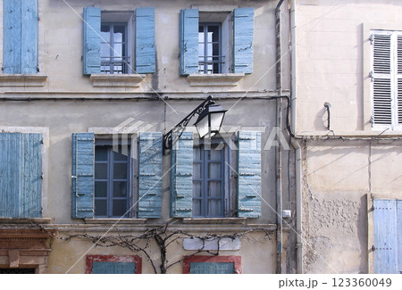 Old facade windows Old facade windows 123360049