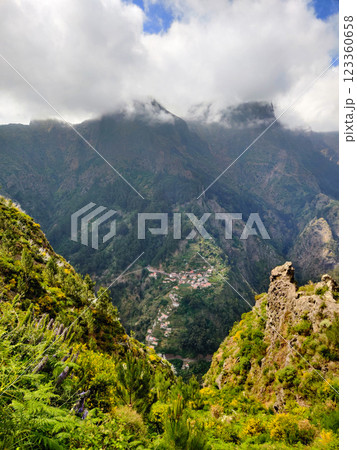 beautiful mountain landscape on the island of Madeira in Portugal beautiful mountain landscape on the island of Madeira in Portugal 123360658