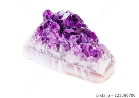 Amethyst mineral stone on a white background 123360700