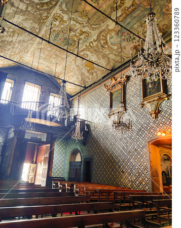St. Peter's Church interior on the island of Madeira in Portugal 123360789