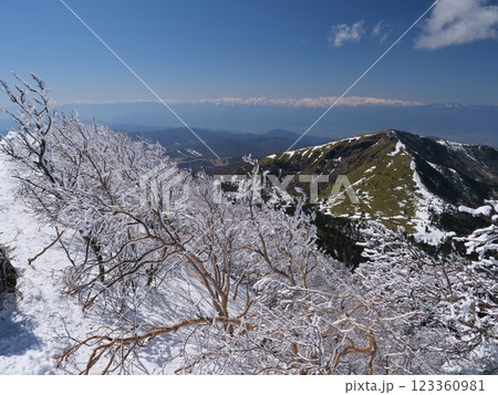 残雪の根子岳、四阿山から 123360981