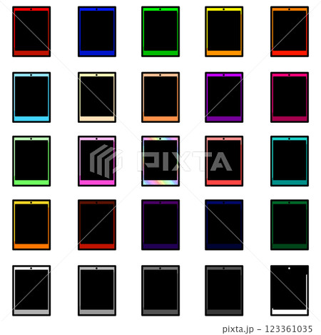 画面が黒い2色のタブレット端末　25個セット 123361035