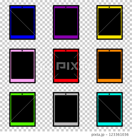 画面が黒いタブレット端末　9個セット 123361036