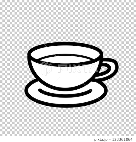 カップに入った紅茶のアイコンイラスト 123361864